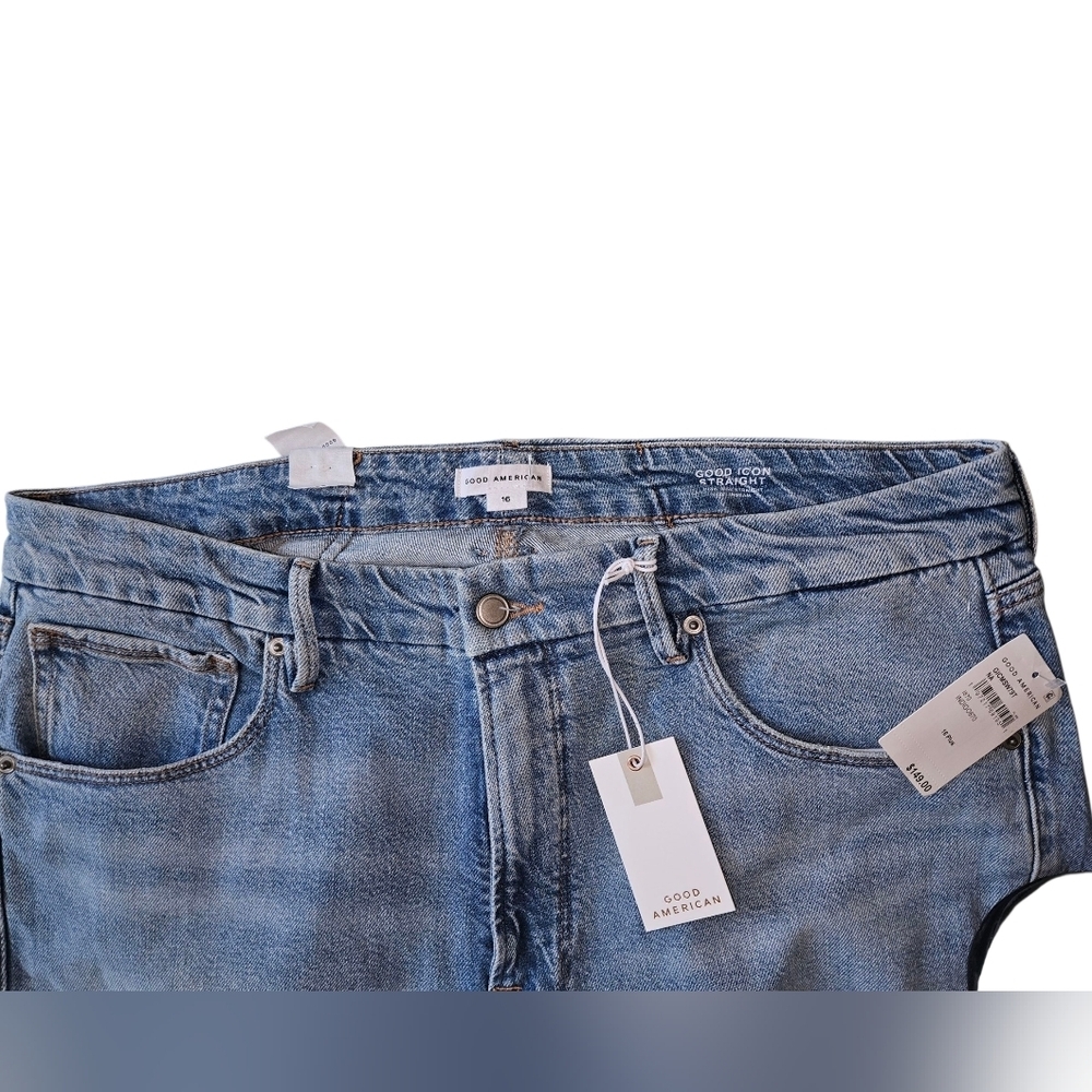Good American “Good Icon” Oversized Straight Jeans, Size 16, NWT - Picture 4 of 8